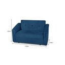 Ver imagem 3 de Sofá-Cama Retrátil com Baú 2 Lugares Argélia - 1,40M - Veludo Azul Marinho