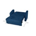Ver imagem 4 de Sofá-Cama Retrátil com Baú 2 Lugares Argélia - 1,40M - Veludo Azul Marinho