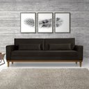 Ver imagem 1 de Sofá Living 3 Lugares Valência - 2,20M - Veludo Marrom