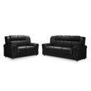 Ver imagem 2 de Sofá 3 e 2 Lugares Cronos - 1,90M/1,45M - Corano Preto