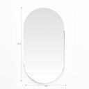 Ver imagem 2 de Espelho Oval Luz 2,5 Cm X 84 Cm X 45 Cm Dourado