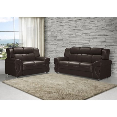 Sofá 3 e 2 Lugares Cronos - 1,90M/1,45M - Corano Marrom
