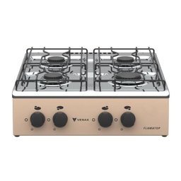 FOGAO 4 BOCAS VENAX FLAMATOP BEGE GAS GLP - 1