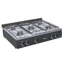 Ver imagem 2 de FOGAO DE MESA 5 BOCAS VENAX GRAND PETIT VETRO PRETO GAS GLP
