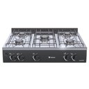 Ver imagem 3 de FOGAO DE MESA 5 BOCAS VENAX GRAND PETIT VETRO PRETO GAS GLP