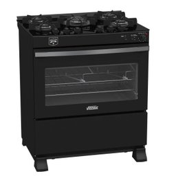 Fogao 5 Bocas Venax Gaudi Vetro Vitreo Preto Fosco Gas GLP 127 V - 1