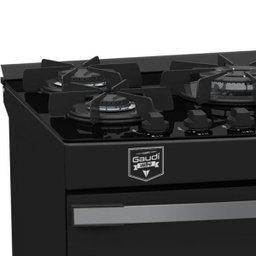 Fogao 5 Bocas Venax Gaudi Vetro Vitreo Preto Fosco Gas GLP 127 V - 6
