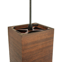 Ver imagem 4 de Kit 2 Pendente Luna em Madeira e Cristais, Imbuia – Bivolt, Soquete E27