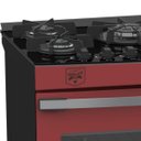 Ver imagem 2 de Fogao 5 Bocas Venax Gaudi Vetro Vitreo Vermelho Gas GLP 220 V