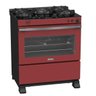 Fogao 5 Bocas Venax Gaudi Vetro Vitreo Vermelho Gas GLP 220 V - 1