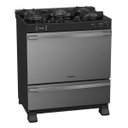 Ver mais imagens de Fogao 5 Bocas Venax Palladio Vitreo Preto Fosco Gas Glp - 127v