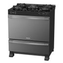 Ver imagem 5 de Fogao 5 Bocas Venax Palladio Vitreo Preto Fosco Gas Glp - 127v
