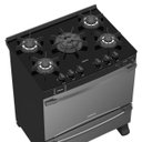 Ver imagem 2 de Fogao 5 Bocas Venax Palladio Vitreo Preto Fosco Gas Glp - 220v