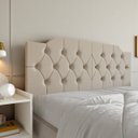 Ver imagem 4 de Cabeceira Cama Queen Painel Dobravel Quarto Estiloso Retro:areia