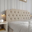 Ver imagem 6 de Cabeceira Cama Queen Painel Dobravel Quarto Estiloso Retro:areia