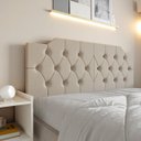 Ver imagem 5 de Cabeceira Cama Queen Painel Dobravel Quarto Estiloso Retro:areia