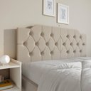 Ver imagem 2 de Cabeceira Cama Queen Painel Dobravel Quarto Estiloso Retro:areia