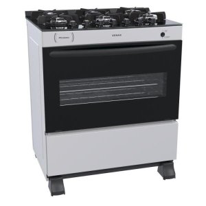FOGAO 6 BOCAS VENAX PICASSO VITREO BRANCO GAS GLP