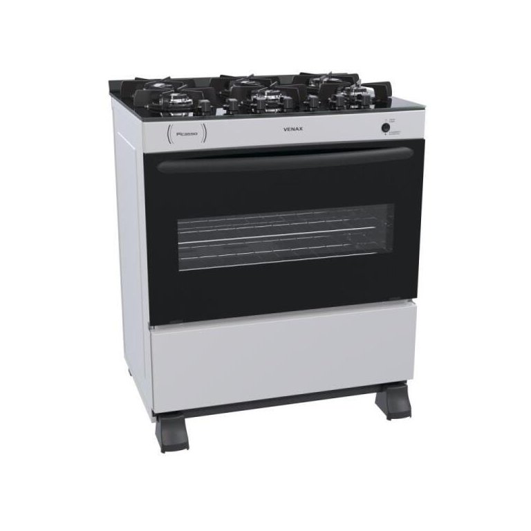 FOGAO 6 BOCAS VENAX PICASSO VITREO BRANCO GAS GLP FOGAO 6 BOCAS VENAX PICASSO VITREO BRANCO GAS GLP