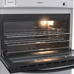 FOGAO 6 BOCAS VENAX PICASSO VITREO BRANCO GAS GLP - 4