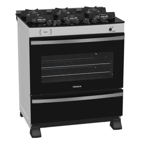 FOGAO 6 BOCAS VENAX MAXI VITREO BRANCO GAS GLP