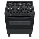 Ver imagem 2 de FOGAO 6 BOCAS VENAX PICASSO VITREO PRETO FOSCO GAS GLP