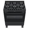 FOGAO 6 BOCAS VENAX PICASSO VITREO PRETO FOSCO GAS GLP - 2