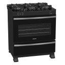 Ver imagem 1 de FOGAO 6 BOCAS VENAX MAXI VITREO PRETO FOSCO GAS GLP