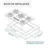 COOKTOP 5 BOCAS VENAX ARENA PRETO/PRETO GAS GLP - 4