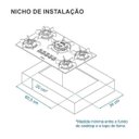 Ver imagem 4 de COOKTOP 5 BOCAS VENAX ARENA PRETO/PRETO GAS GLP