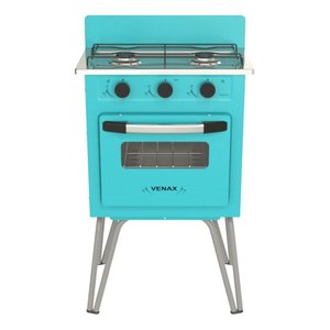 FOGAO 2 BOCAS VENAX GEMINI VETRO VERDE GAS GLP
