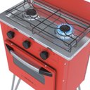 Ver imagem 3 de FOGAO 2 BOCAS VENAX GEMINI VETRO VERMELHO GAS GLP