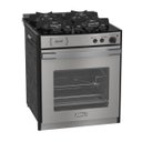Ver imagem 2 de Fogao de Embutir 4 Bocas Venax Gaudi Platinum Vitreo Inox Gas Glp - 220v