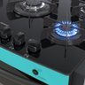 FOGAO A GAS DE EMBUTIR GAUDI PRISMA VITREO 5Q VERDE GAS GLP - 3