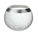 Ver imagem 1 de Castical Bola Craquelado Transp/prata 15 Cm Home Collect