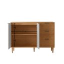 Ver imagem 3 de Balcão de Cozinha 3 Gavetas 2 Portas Luisa 120cm MDF Moderna Mobília