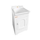 Ver imagem 1 de Tanque de Lavar Roupa 32l com Gabinete Branco 50x56x94cm Lavanderia Área de Serviço