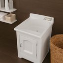 Ver imagem 7 de Tanque de Lavar Roupa 32l com Gabinete Branco 50x56x94cm Lavanderia Área de Serviço