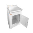 Ver imagem 5 de Tanque de Lavar Roupa 32l com Gabinete Branco 50x56x94cm Lavanderia Área de Serviço