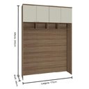 Ver imagem 3 de Guarda Roupa Modulado Ponte 173cm 04 Portas 245cm Alt Setiba