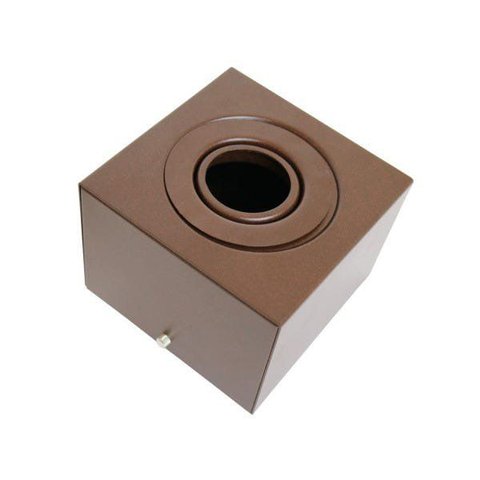 Spot Plafon Sobrepor Box Dicróica Marrom 4.8w 3000k Quente Bivolt