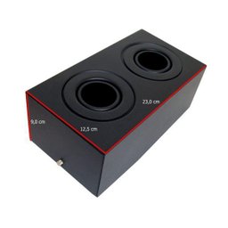 Spot Plafon Sobrepor Box Duplo Dicróica Preto 9.6w 3000k Quente Bivolt - 2