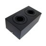 Spot Plafon Sobrepor Box Duplo Dicróica Preto 9.6w 3000k Quente Bivolt - 1