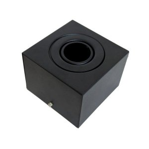Spot Plafon Sobrepor Box Dicróica Preto 4.8w 3000k Quente Bivolt