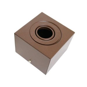 Spot Plafon Sobrepor Box Dicróica Marrom 4.8w 6000k Frio Bivolt