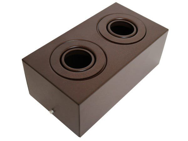 Spot Plafon Sobrepor Box Duplo Dicróica Marrom 9.6W 6000K Frio Bivolt - 1