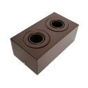 Ver imagem 1 de Spot Plafon Sobrepor Box Duplo Dicróica Marrom 9.6w 6000k Frio Bivolt