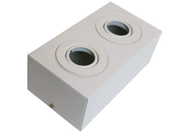 Spot Plafon Sobrepor Box Duplo Dicróica Branco 9.6W 6000K Frio Bivolt - 1