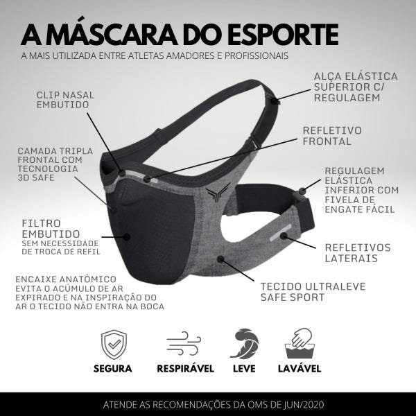 Máscara Esportiva Safe Sport - 2