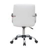 Cadeira de Escritório Secretária Giratória Fitz Branca - 5